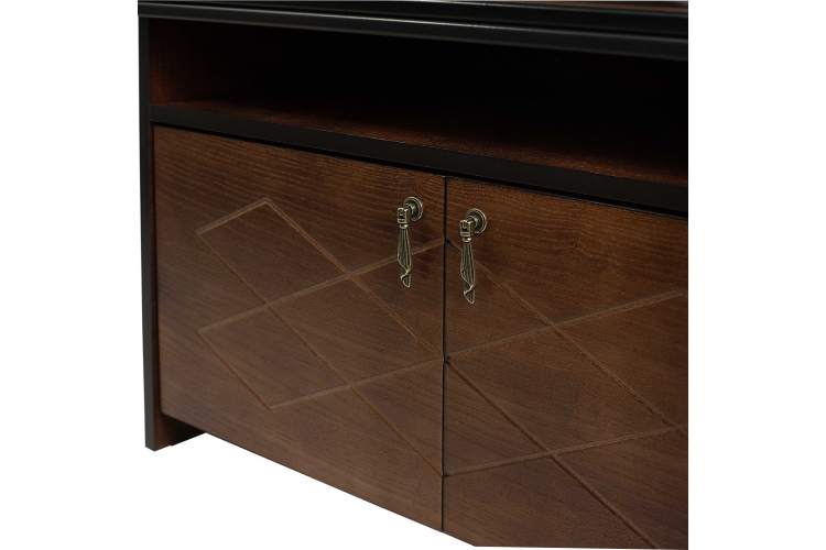 Банкетка Патриция 2 орех, к/з Ева 1, каретная стяжка Л-7