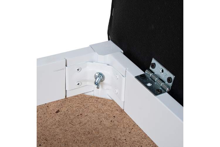 Банкетка Ретро М с ящиком белый, ткань меркурий-4