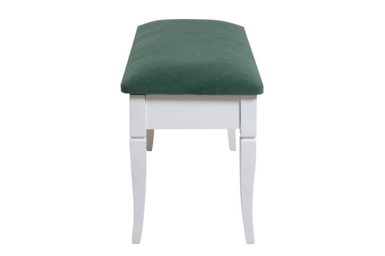 Банкетка Вивальди М с ящиком белый, ткань зеленый-2