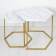 Стол журнальный МеталлАрт М003 белый мрамор/золото