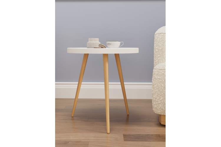 Стол журнальный Келли белый/бежевый-8