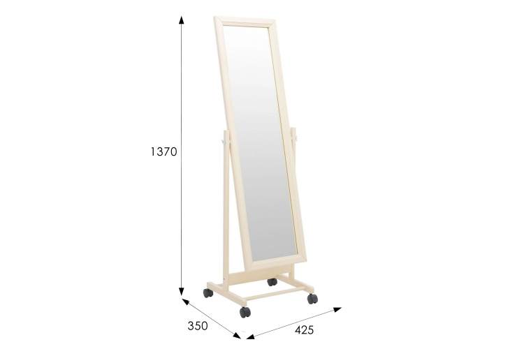 Зеркало напольное В 27Н слоновая кость 137 см х 42,5 см-12