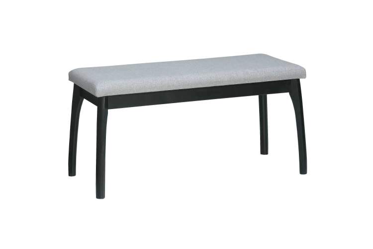 Скамья для прихожей мягкая, ткань серый, каркас венге-1