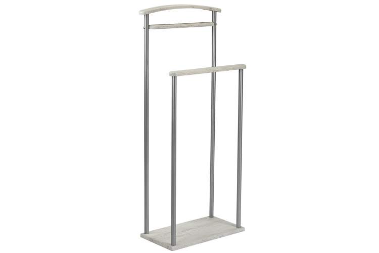 Вешалка костюмная Верис 4 металлик/дуб дымчатый