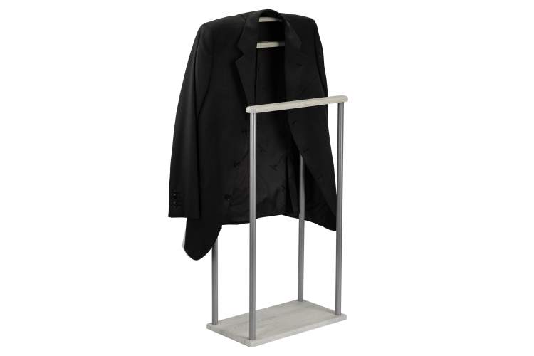 Вешалка костюмная Верис 4 металлик/дуб дымчатый-5