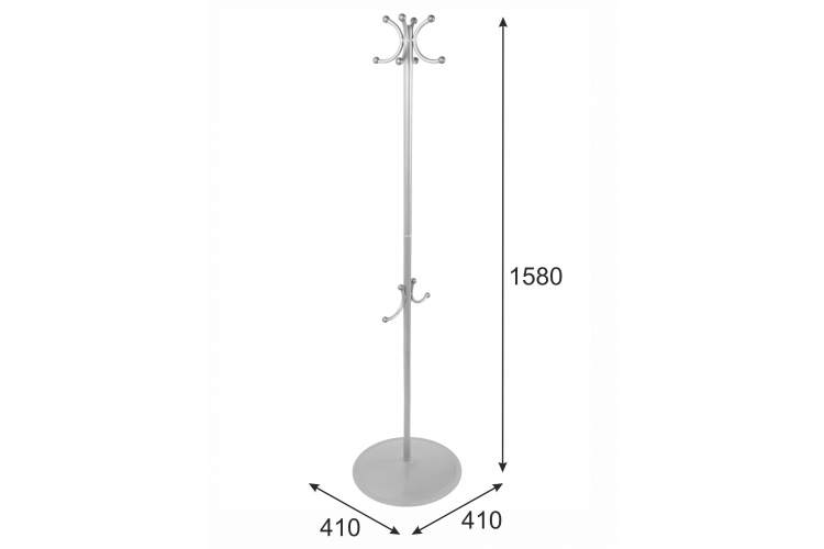 Вешалка напольная Пико 10 металлик-8