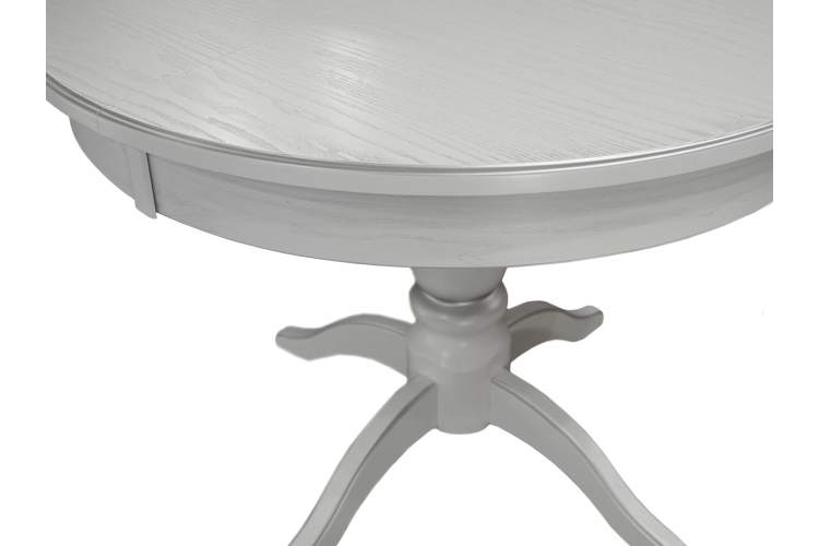 Стол обеденный Моро 04 раздвижной белый/серебро 100/140*100-2