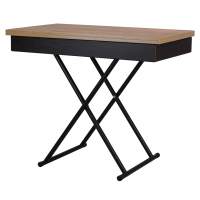 Стол-трансформер Лерон дуб крафт золотой/черный в гостиную