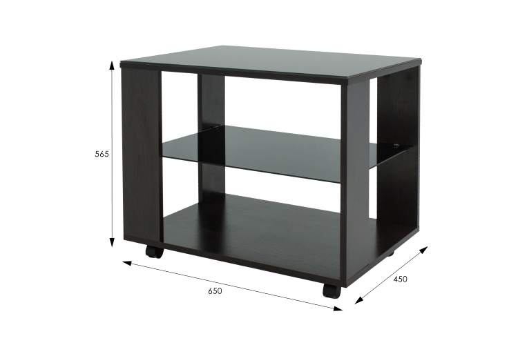 Стол журнальный BeautyStyle 5 венге/стекло черное-8