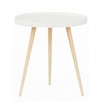 Стол журнальный Келли белый/бежевый