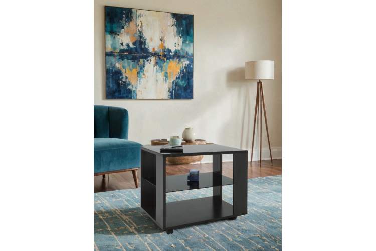 Стол журнальный BeautyStyle 5 венге/стекло черное-6