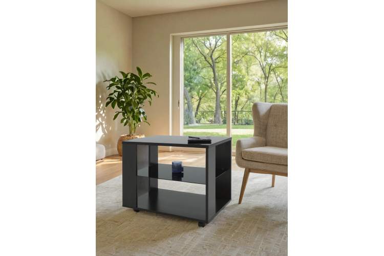 Стол журнальный BeautyStyle 5 венге/стекло черное-7