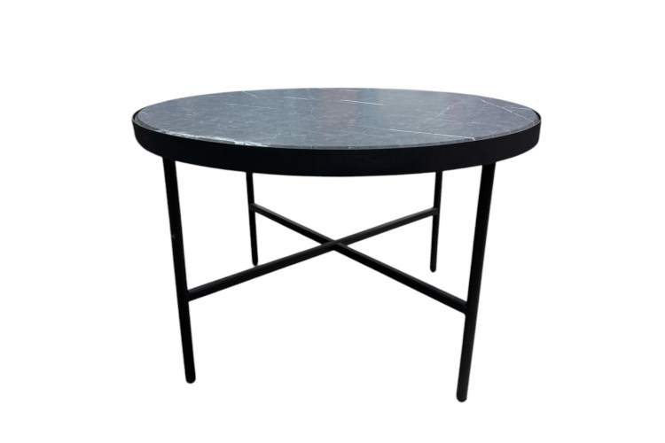 Стол журнальный МеталлАрт М011 БОЛЬШОЙ черный мрамор/черный-1