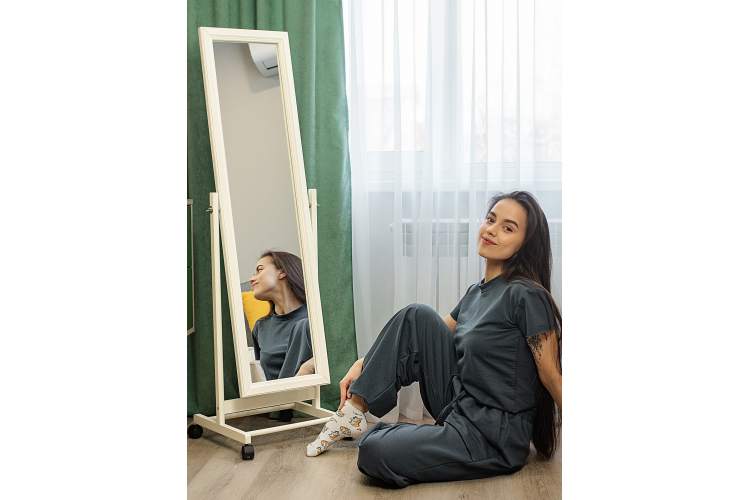 Зеркало напольное В 27Н слоновая кость 137 см х 42,5 см-9