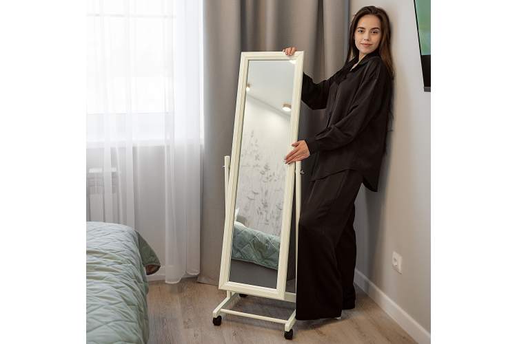 Зеркало напольное В 27Н слоновая кость 137 см х 42,5 см-10