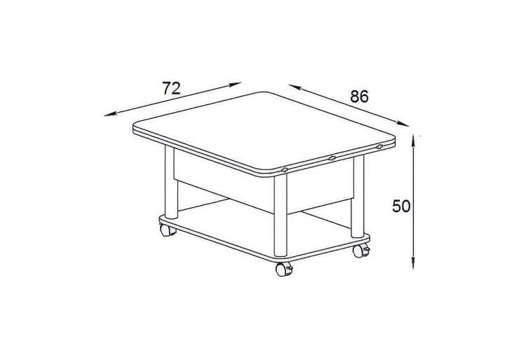 Стол-трансформер Джокер гаскон пайн светлый/белый-11