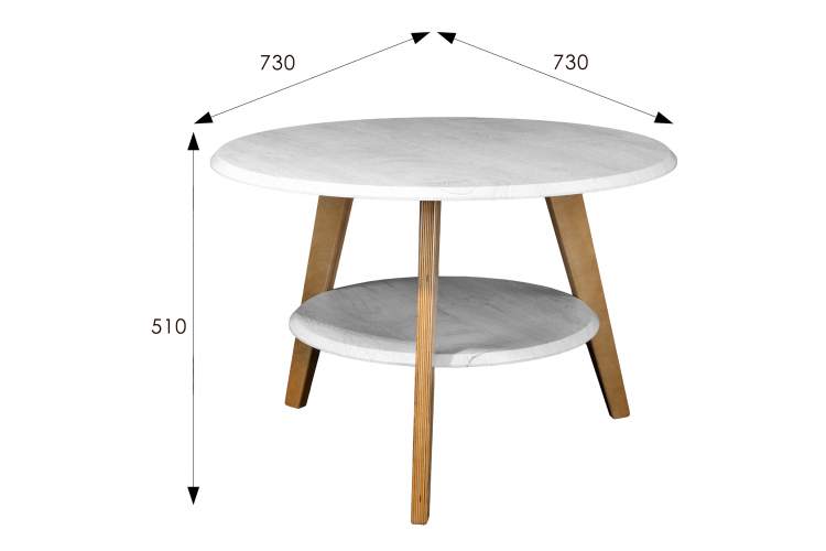 Стол журнальный BeautyStyle 17 дуб дымчатый/бук-9