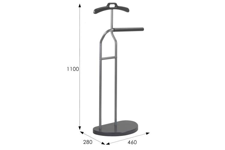Вешалка костюмная Д 10 металлик/ серый графит-5