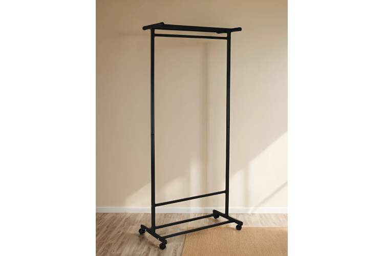 Вешалка напольная на колесах М 9 чёрный-5