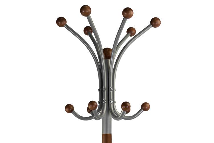 Вешалка напольная Д 1 металлик/ средне-коричневый-1