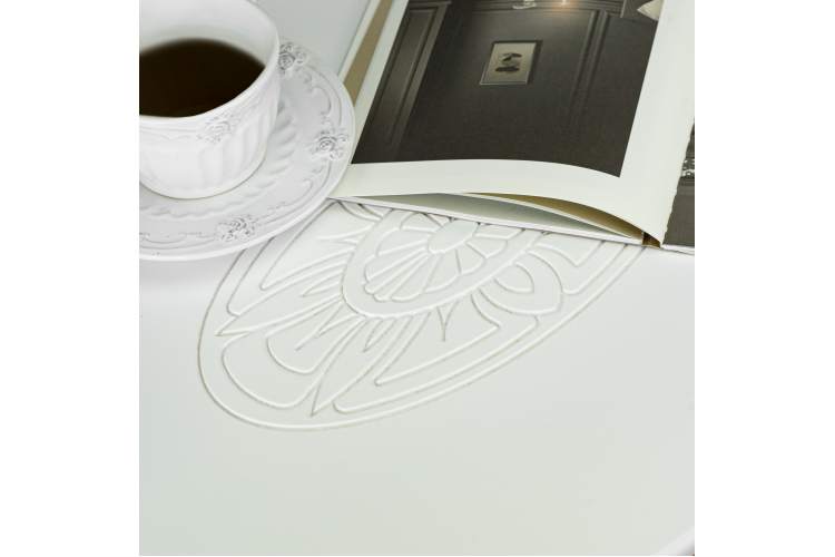 Стол журнальный Мерсенна белый/бук-3