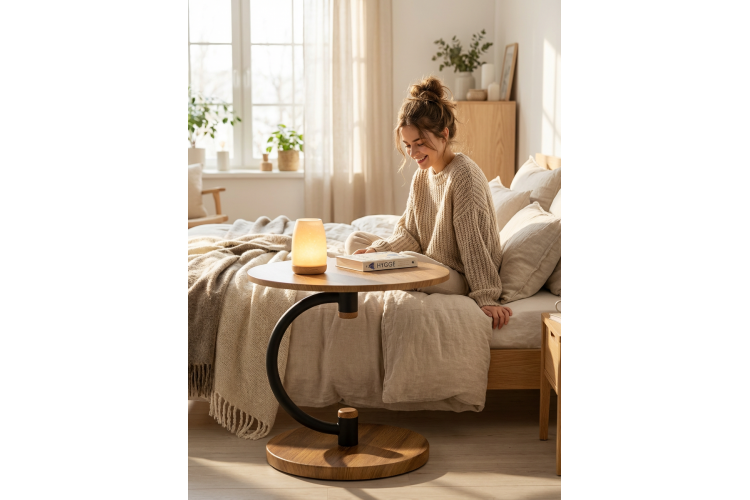 Стол журнальный Дуэт 13 дуб вотан/черный-7