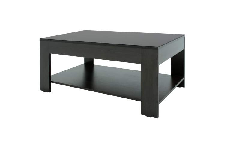 Стол журнальный BeautyStyle 26 венге/стекло черное