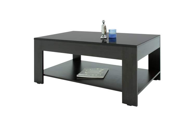 Стол журнальный BeautyStyle 26 венге/стекло черное-7