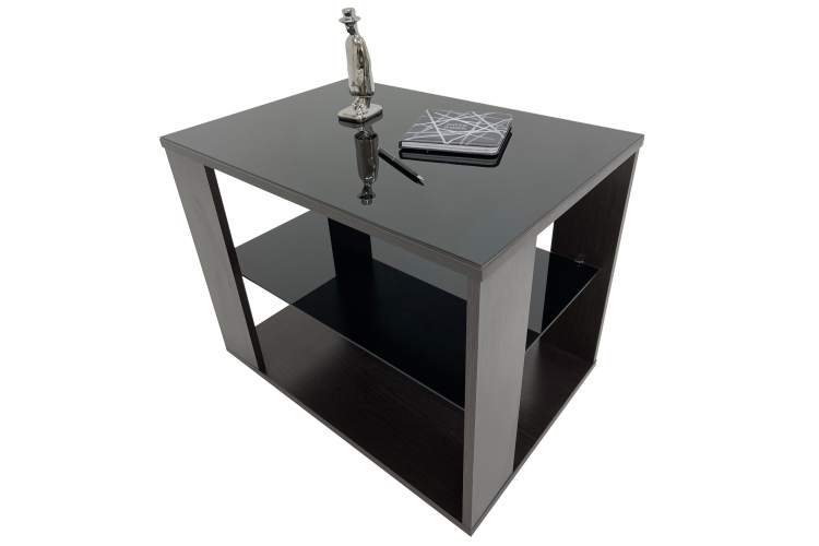 Стол журнальный BeautyStyle 5 венге/стекло черное-5