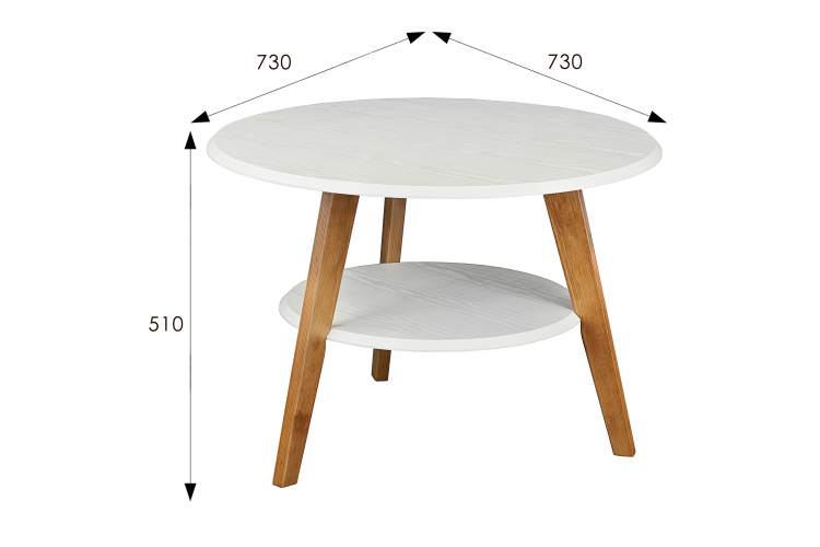 Стол журнальный BeautyStyle 17 белый/бук-10