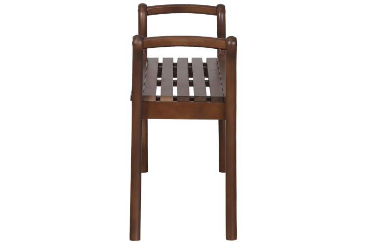 Скамья для прихожей с подлокотниками массив, каркас орех-7