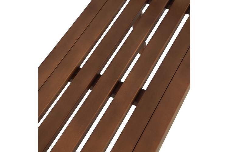 Скамья для прихожей с подлокотниками массив, каркас орех-10