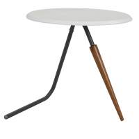 Стол журнальный Дуэт 7Н белый/серый бетон/бук в гостиную