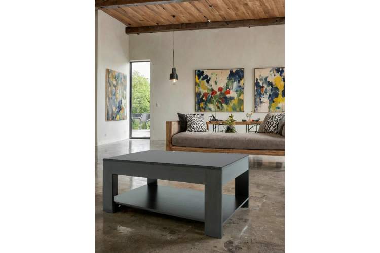 Стол журнальный BeautyStyle 26 венге/стекло черное-8