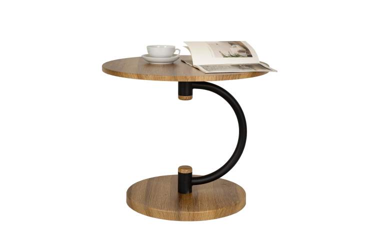 Стол журнальный Дуэт 13 дуб вотан/черный-5