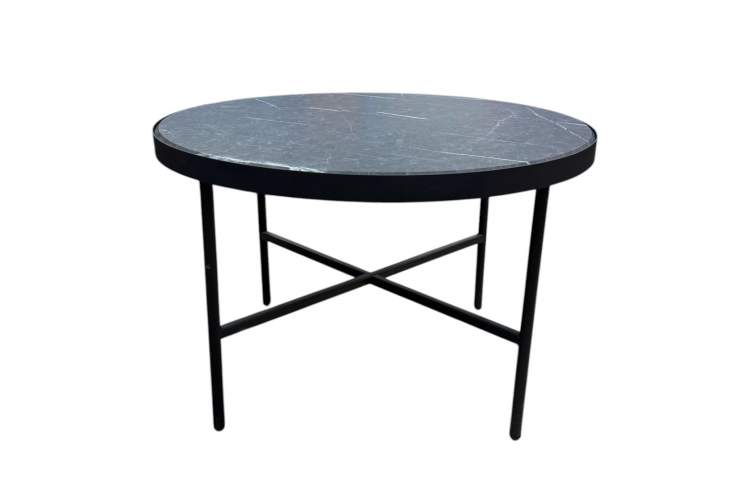 Стол журнальный МеталлАрт М011 БОЛЬШОЙ черный мрамор/черный