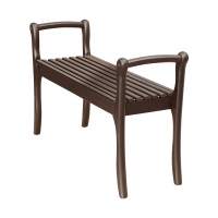 Скамья для прихожей с подлокотниками массив, каркас орех