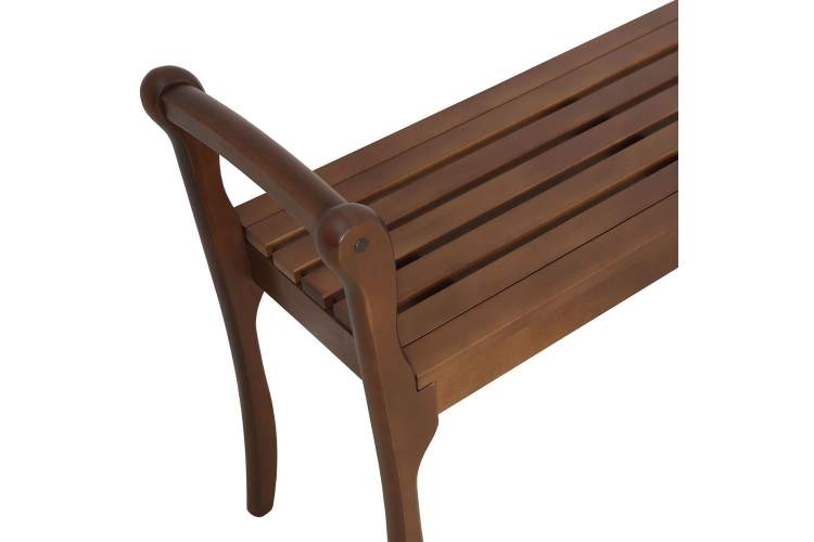 Скамья для прихожей с подлокотниками массив, каркас орех-8