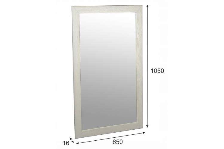 Зеркало навесное Берже 24-105 белый ясень 105 см х 65 см-6