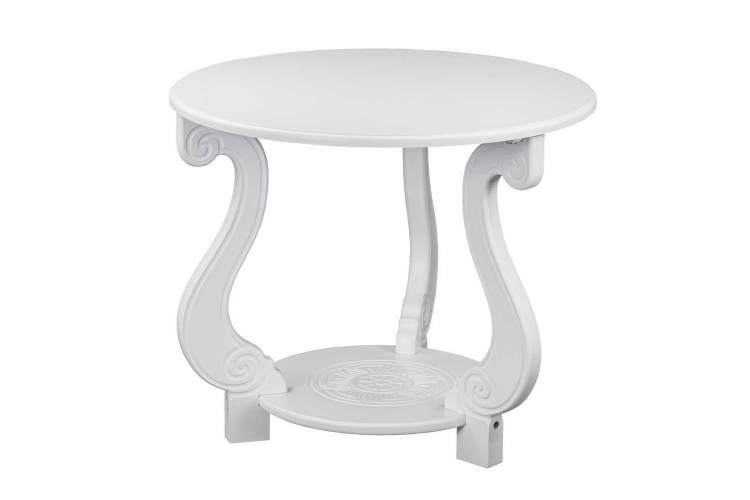 Стол журнальный Грация (М) ЛАЙТ белый