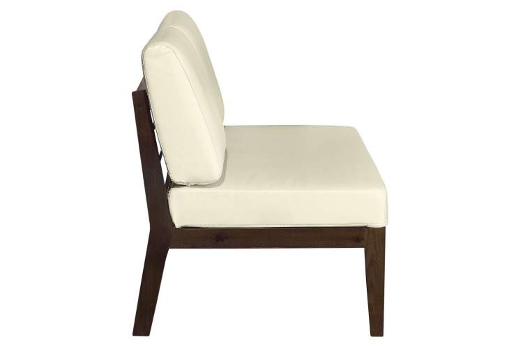 Диван-скамья Массив мягкая экокожа крем, каркас орех-1