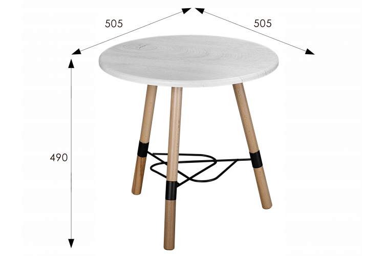 Стол журнальный Лючия 3103 серый бетон/бук/дуб дымчатый-7