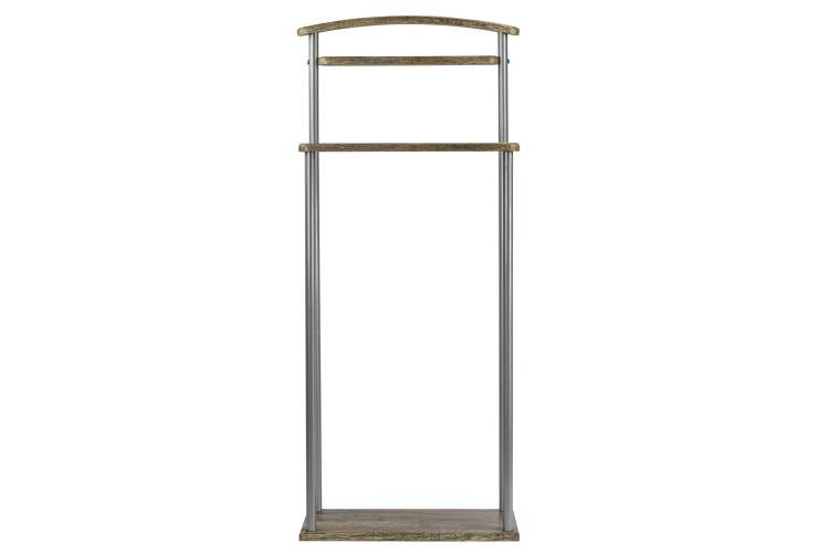 Вешалка костюмная Верис 4 металлик/дуб крымский состаренный-1