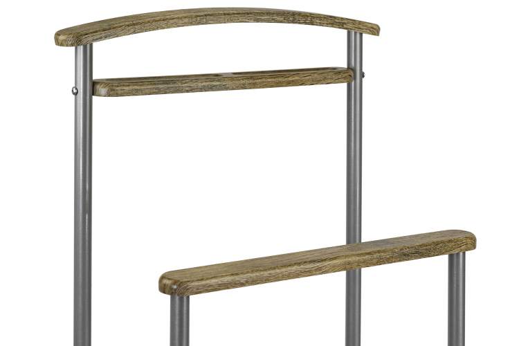 Вешалка костюмная Верис 4 металлик/дуб крымский состаренный-3