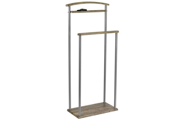 Вешалка костюмная Верис 4 металлик/дуб крымский состаренный-5