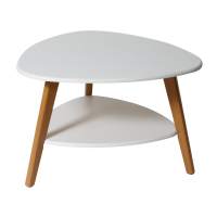 Стол журнальный Бруклин белый/дуб светлый