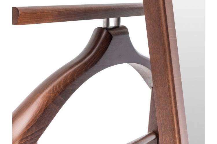 Вешалка костюмная с зеркалом на колесах В 24Н средне-коричневый-4