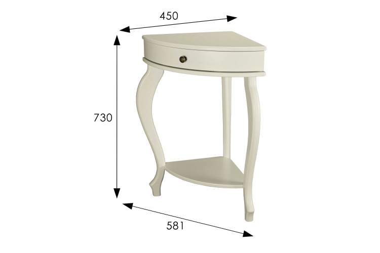 Консоль угловая Элегант дуб шампань Л-1