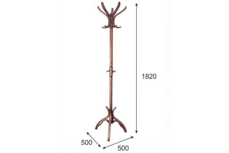 Вешалка напольная В 12Н средне-коричневый-4