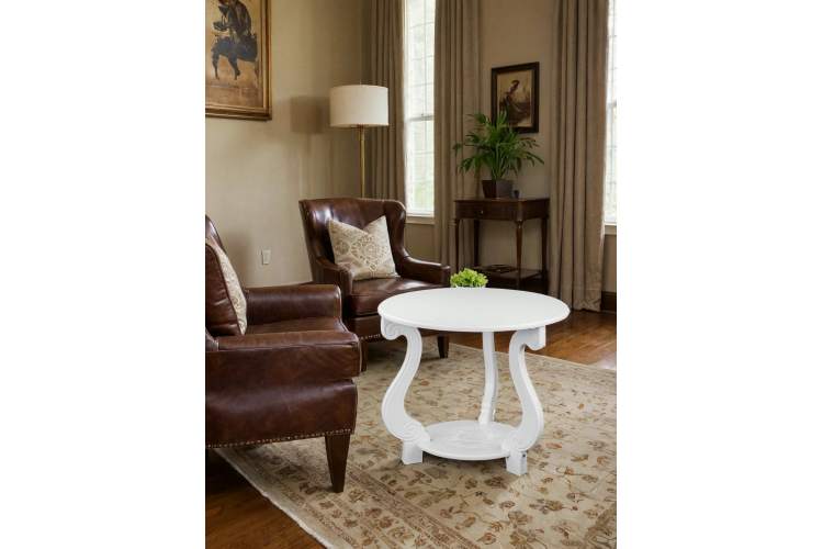 Стол журнальный Грация (М) ЛАЙТ белый-11